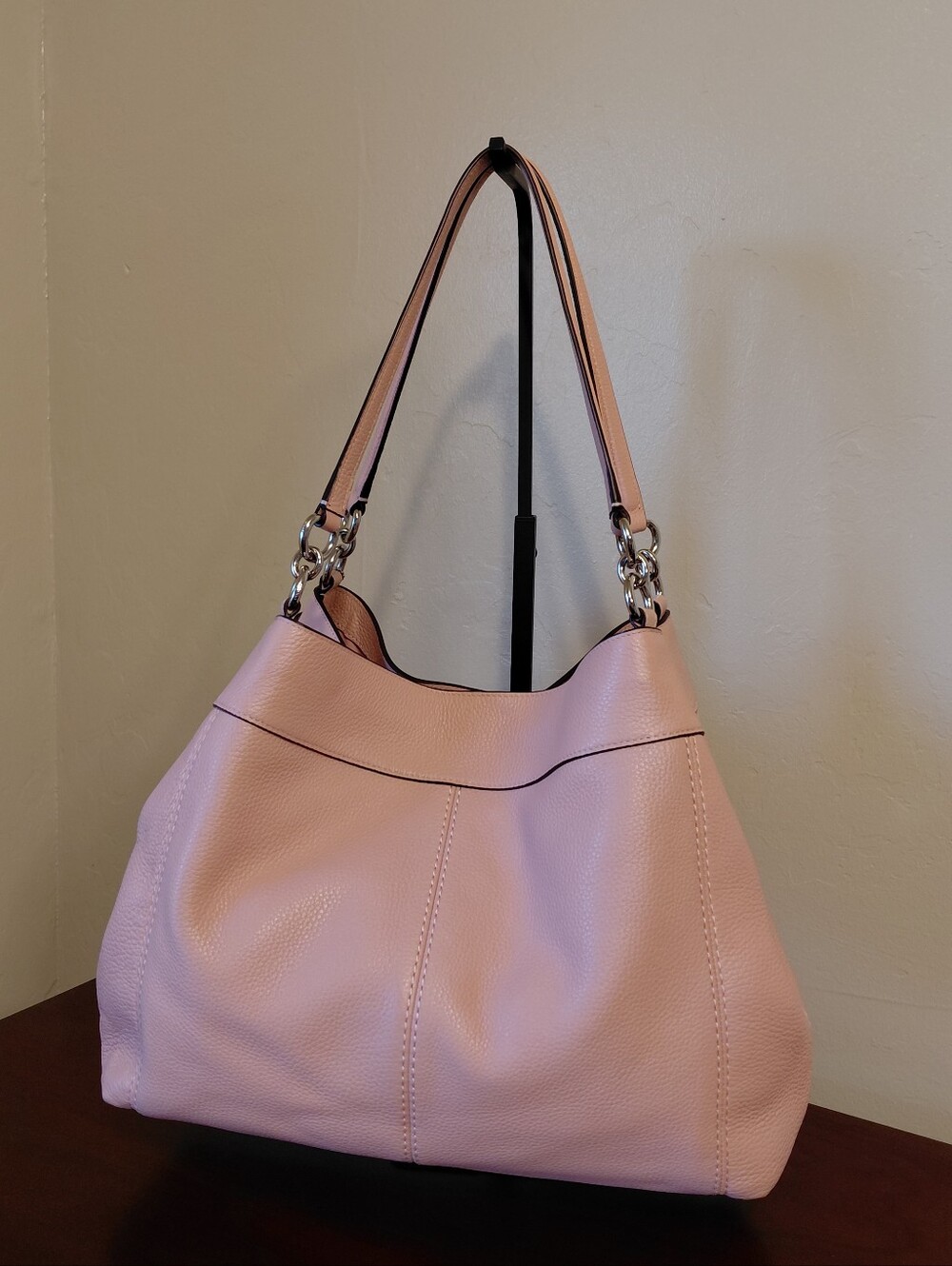 Coach Pink Lexy Pebble Leather Shoulder Bag F28997 - Picture 4 of 16